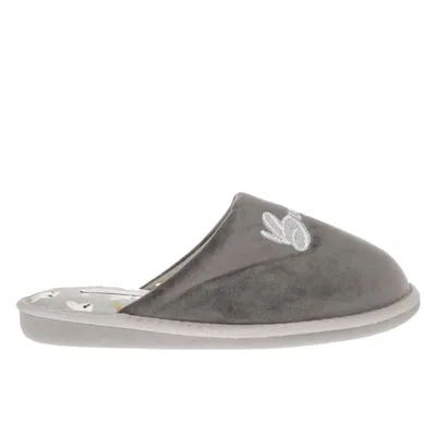 Pantufla Loly color gris diseño Bunny