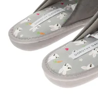 Pantufla Loly color gris diseño Bunny