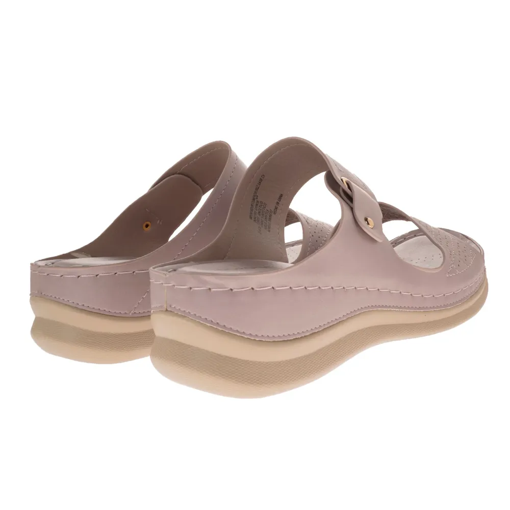 Sandalias Luna confort color lila con cinta ajustable