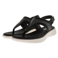 Sandalias Luna confort color negro con aplicación de brillos