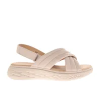 Sandalias Luna color blanco con cintas cruzadas acolchadas