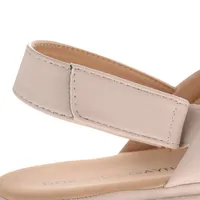 Sandalias Luna color blanco con cintas cruzadas acolchadas