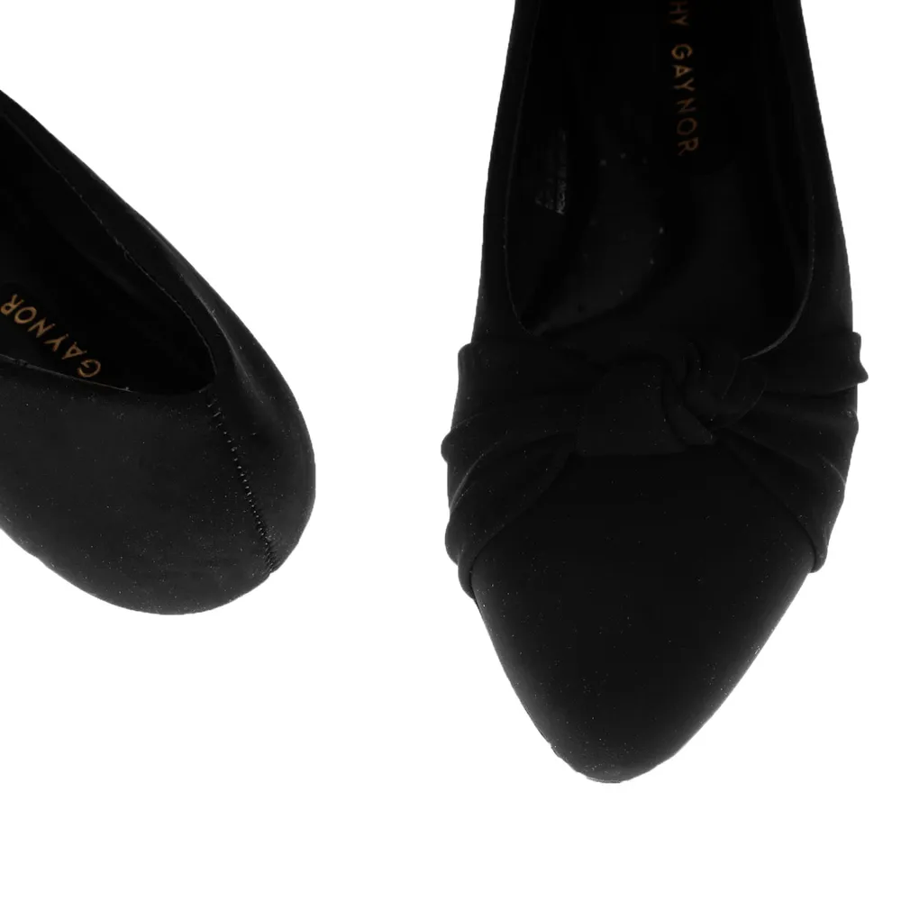 Balerina Miley color negro con moño trenzado