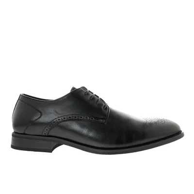 Zapatos Paulo color negro con perforado en punta y laterales