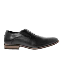 Zapatos Paulo color negro con textura safiano y agujetas