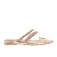 Sandalias Aitana color oro rosa con brillos