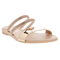 Sandalias Aitana color oro rosa con brillos