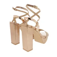 Sandalias Aitana color oro rosa slingback