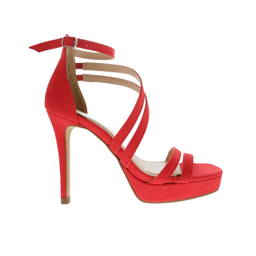 Sandalias Lesly color rojo slingback