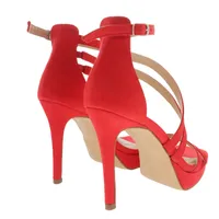 Sandalias Lesly color rojo slingback