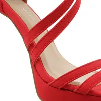 Sandalias Lesly color rojo slingback