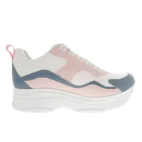 Tenis Renata color rosa claro con plataforma