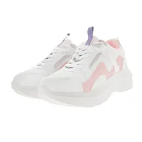 Tenis Renata color blanco con plataforma