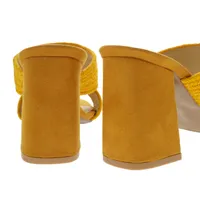 Sandalias Sara color amarillo con doble cinta