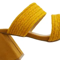 Sandalias Sara color amarillo con doble cinta