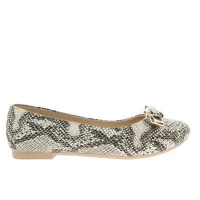 Balerina Miley color blanco snake con moño