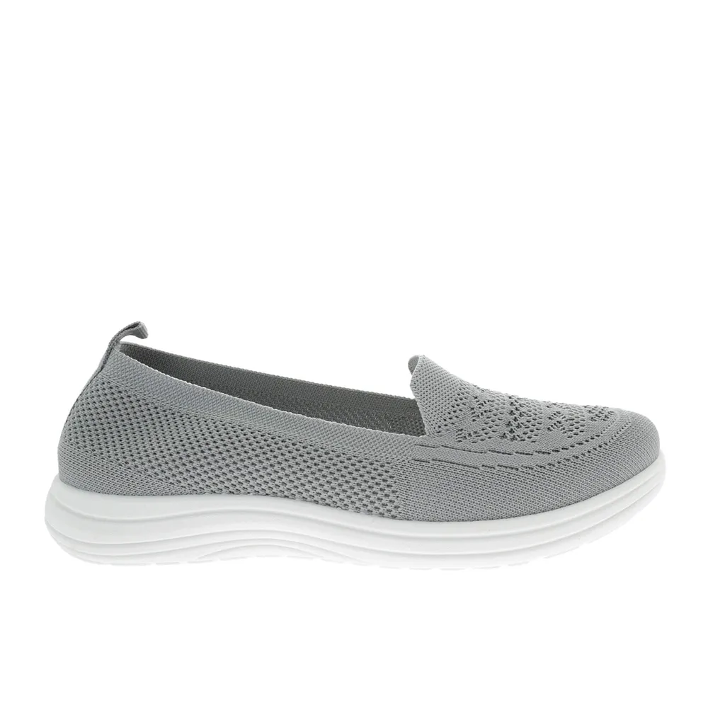 Tenis color gris confort slip on