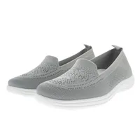 Tenis color gris confort slip on