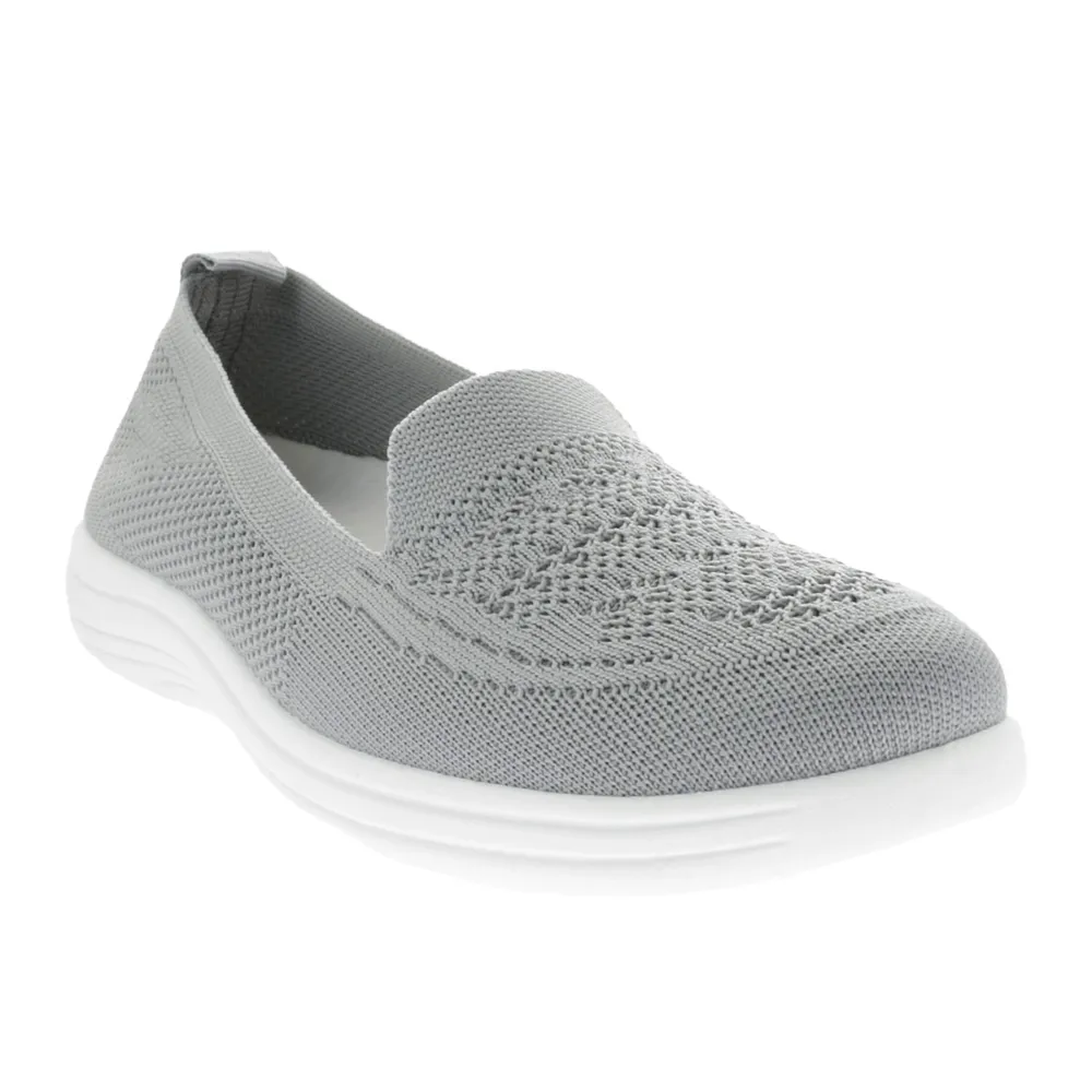 Tenis color gris confort slip on