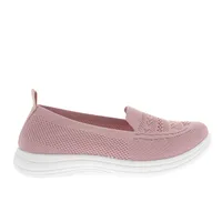 Tenis color rosa confort slip on