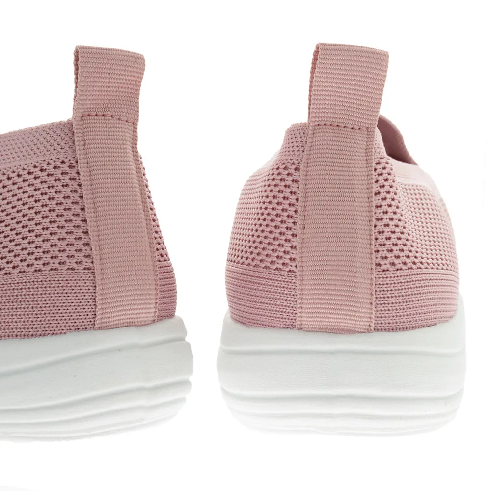 Tenis color rosa confort slip on