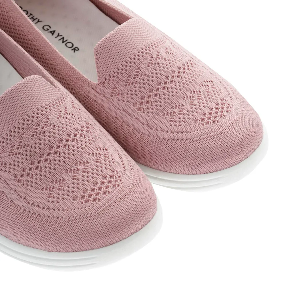 Tenis color rosa confort slip on