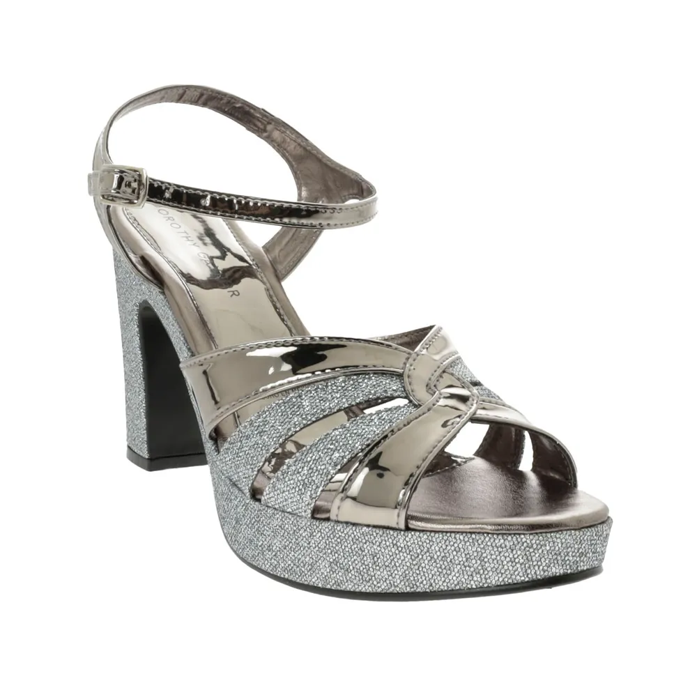 Sandalias Aitana color inox con brillos