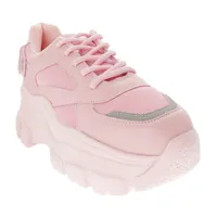 Tenis Rosalía color rosa con suela alta