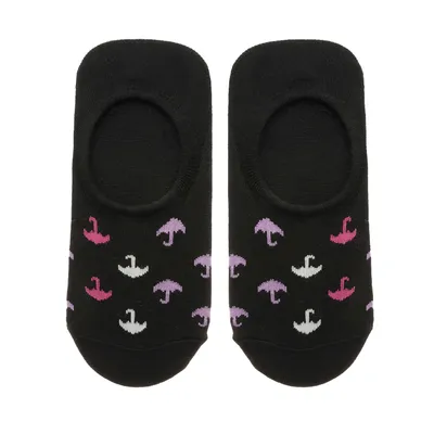 Footies color negro con sombrillas