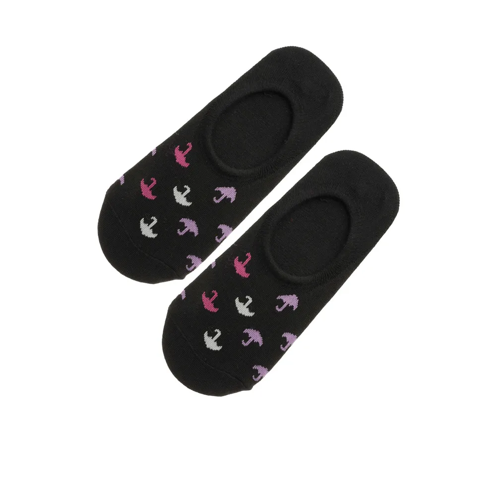 Footies color negro con sombrillas