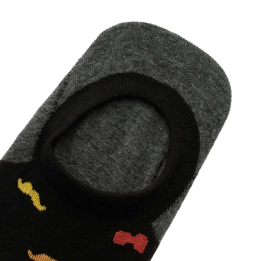 Footies color negro con bigotes