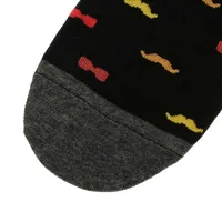 Footies color negro con bigotes