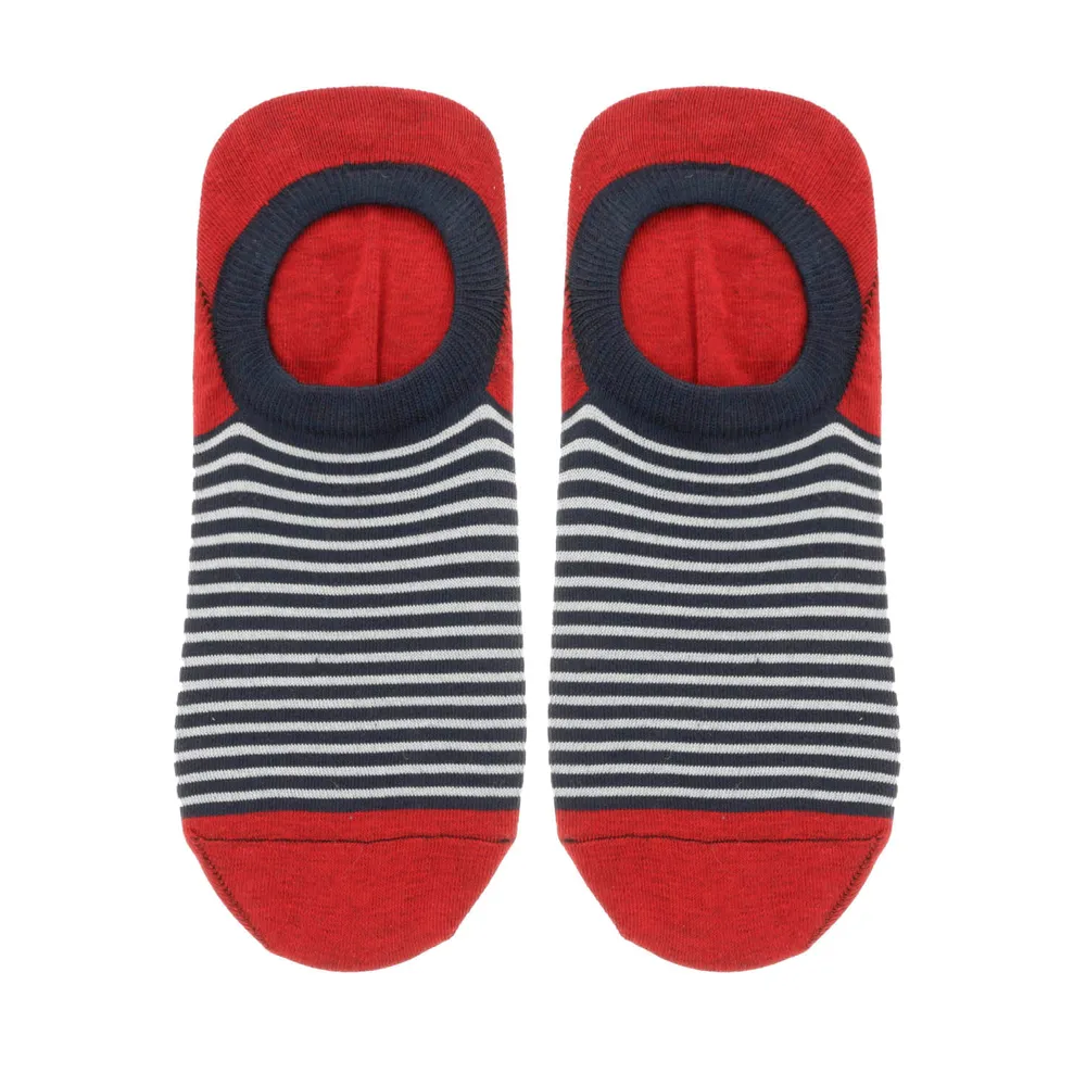 Footies color rojo con rayas