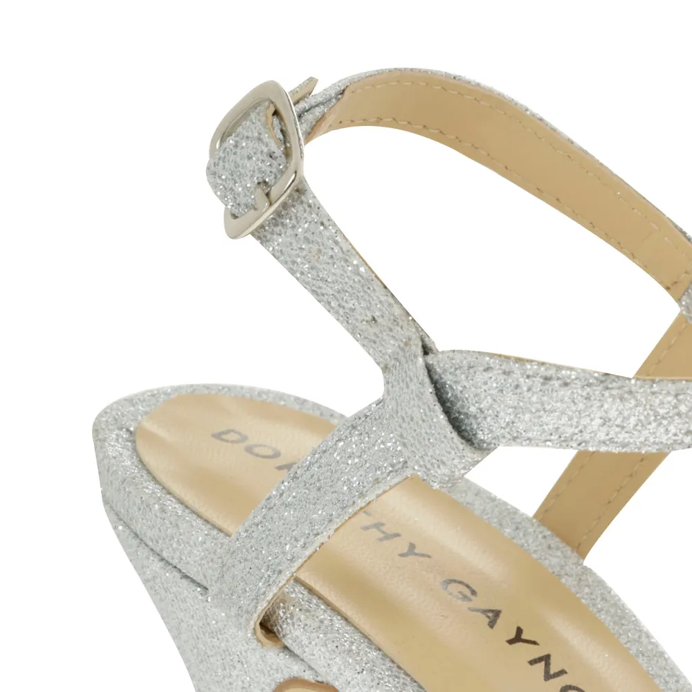 Sandalias Sara color plata T-bar