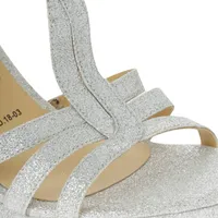 Sandalias Sara color plata T-bar