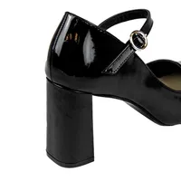 Zapatilla Paulina color negro charol