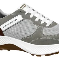 Tenis color gris detalle textil