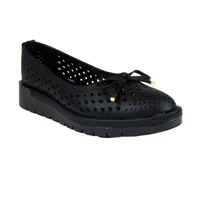 Balerina Nicky color negro con perforado