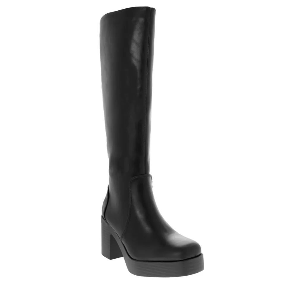 Bota Esthefy color negro con tacón cuadrado