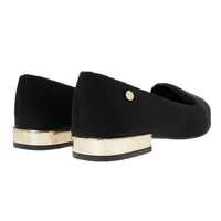 Balerina Miley color negro con tacón dorado