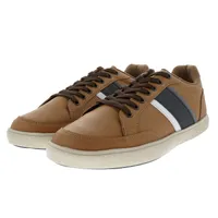 Tenis Fernando color camel con cinta tricolor