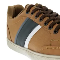 Tenis Fernando color camel con cinta tricolor