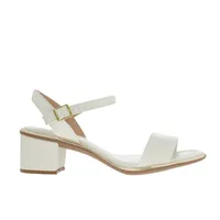 Sandalias Paulette color blanco con hebilla