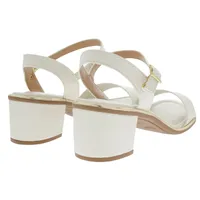 Sandalias Paulette color blanco con hebilla