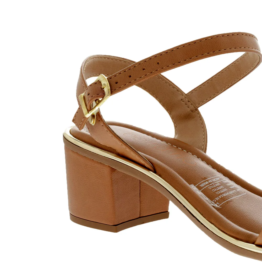 Sandalias Paulette color camel slingback