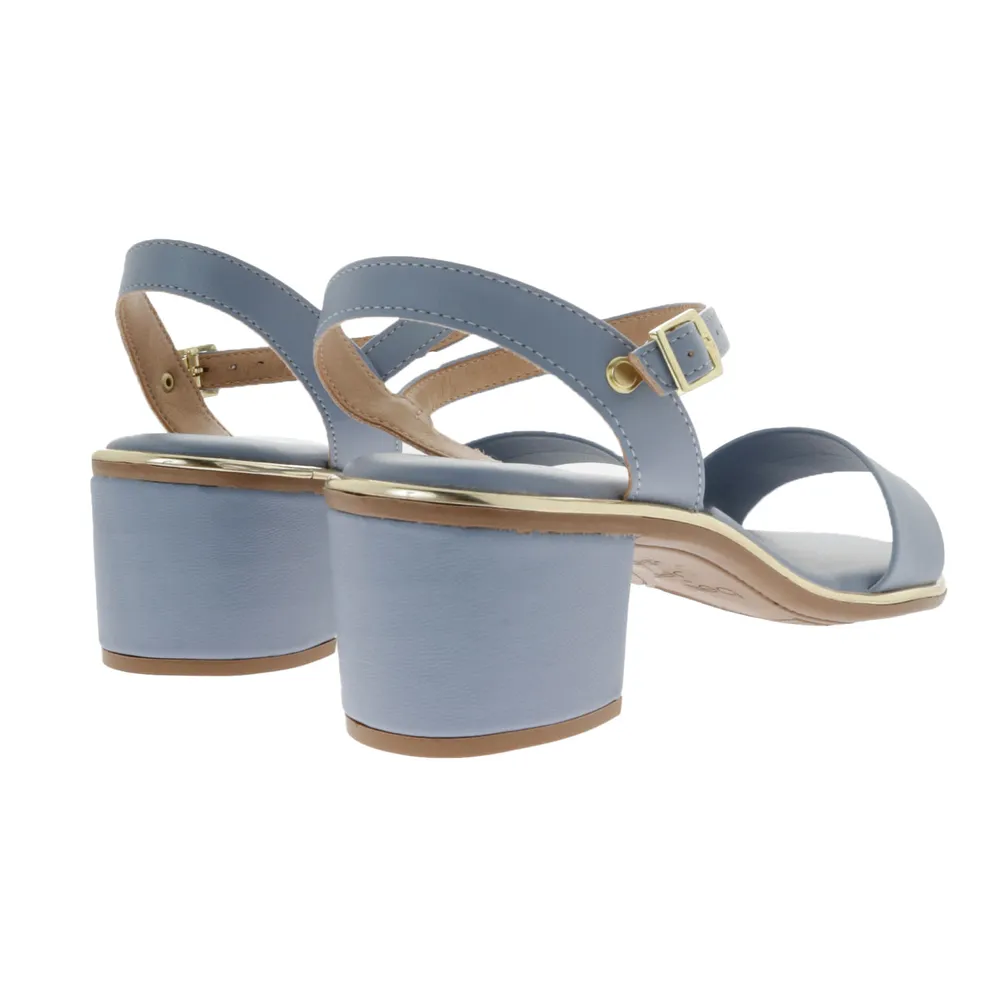 Sandalias Paulette color azul medio slingback