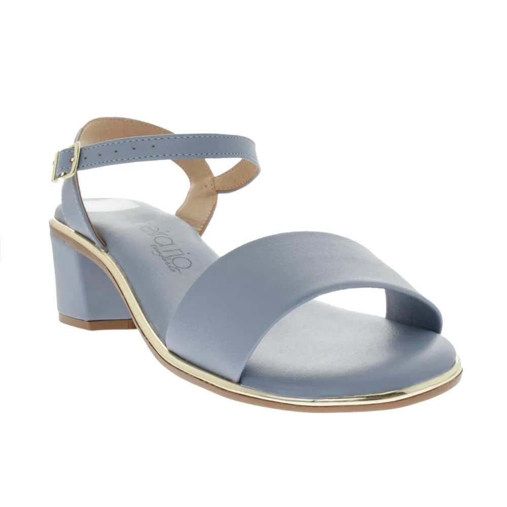 Sandalias Paulette color azul medio slingback