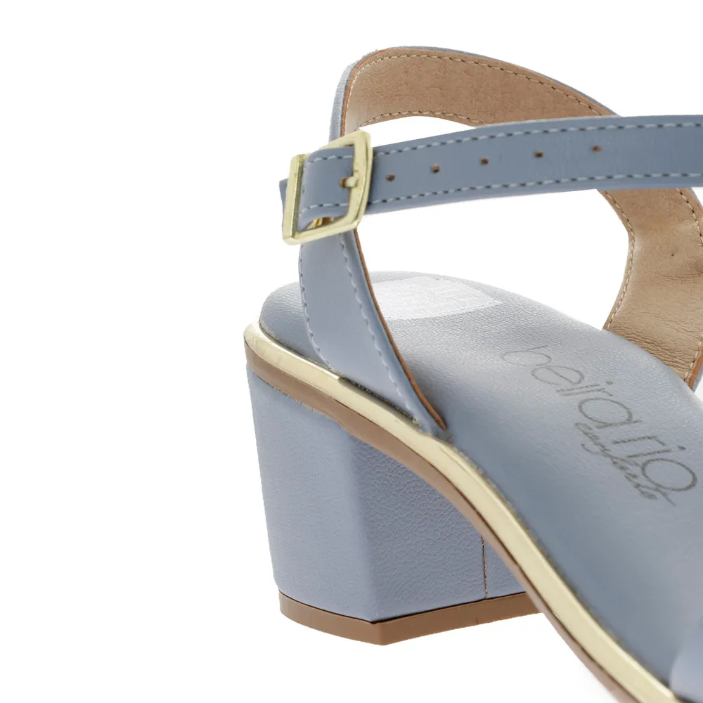 Sandalias Paulette color azul medio slingback