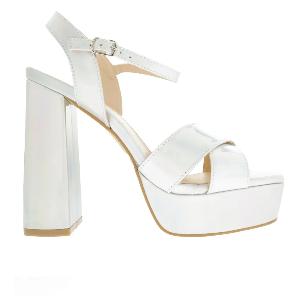 Sandalias Mariel color plata tornasol