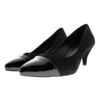 Zapatillas Liliana color negro punta charol